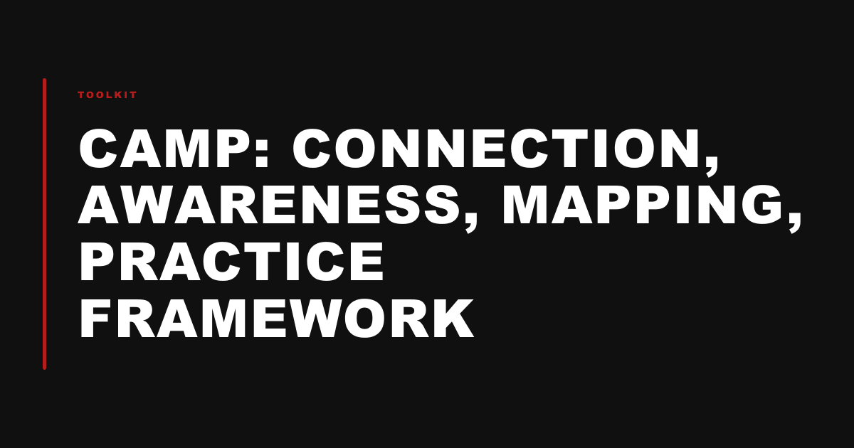 CAMP: Connection, Awareness, Mapping, Practice Framework