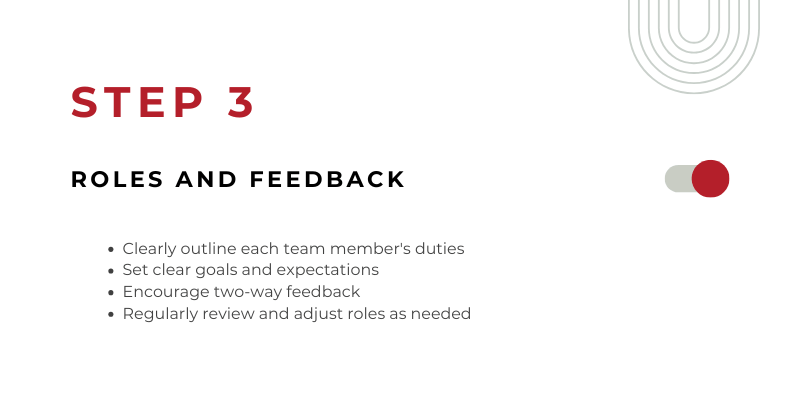 Step 3: Define Roles and Encourage Feedback 