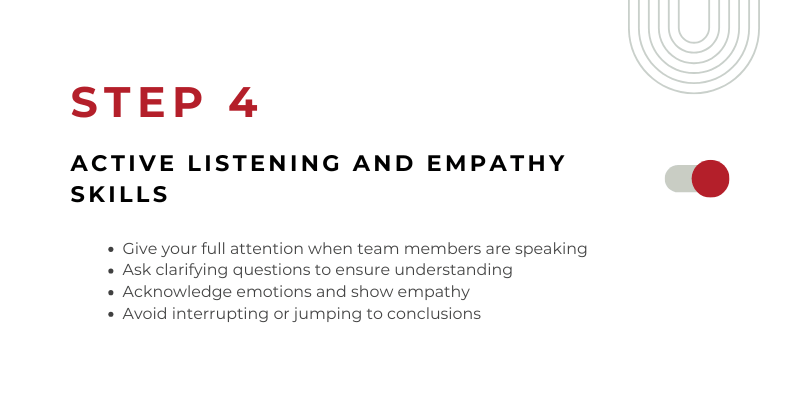 Step 4: Develop Active Listening and Empathy Skills