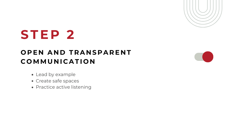 Step 2: Promote Open and Transparent Communication